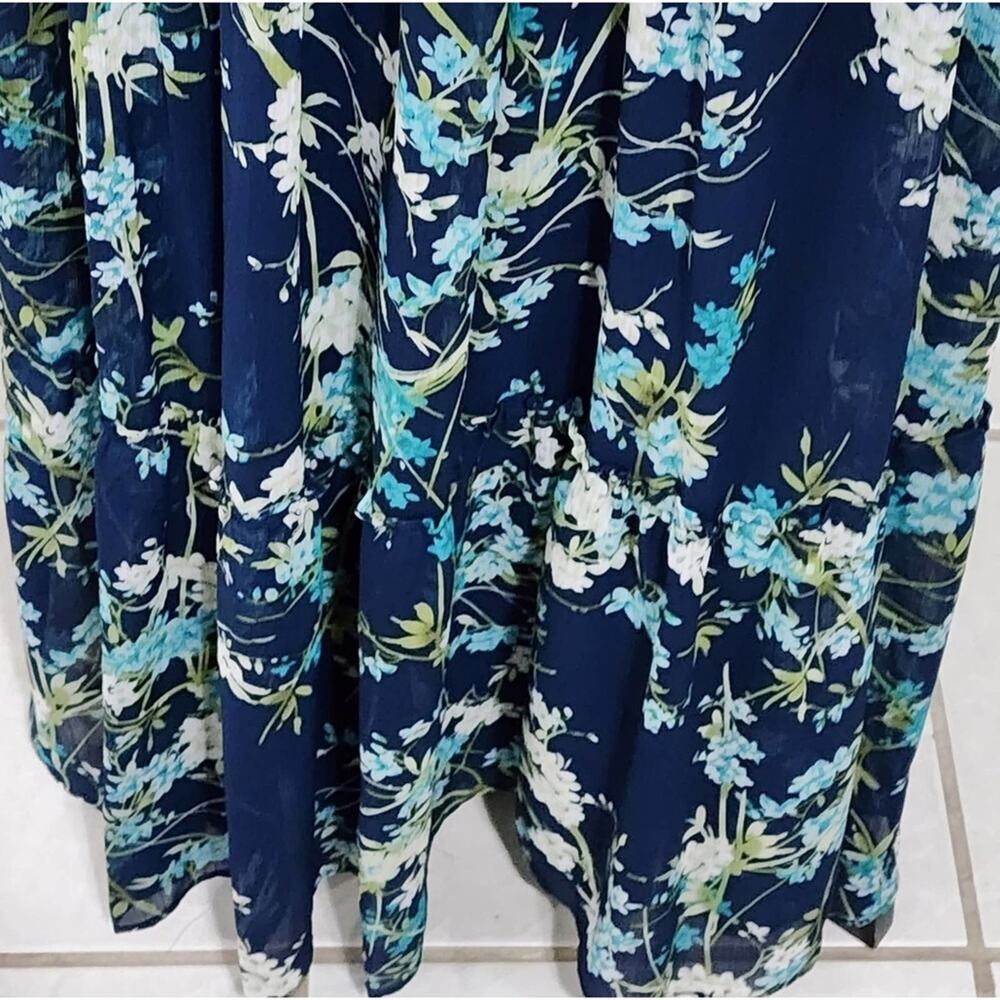 TAYLOR Serena floral Printed Chiffon Smocked halter Maxi Dress plus size 20 new - Picture 8 of 12